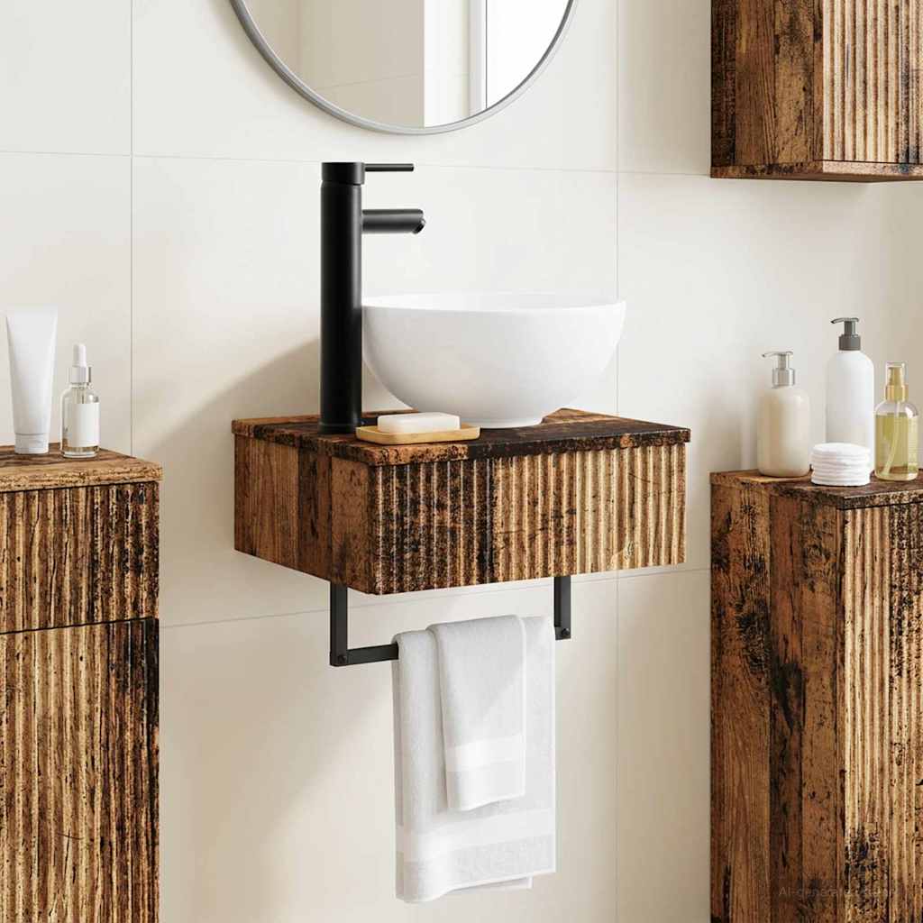 Lavabo da Parete Legno antico 40 x 35 x 39 cm | homemem39