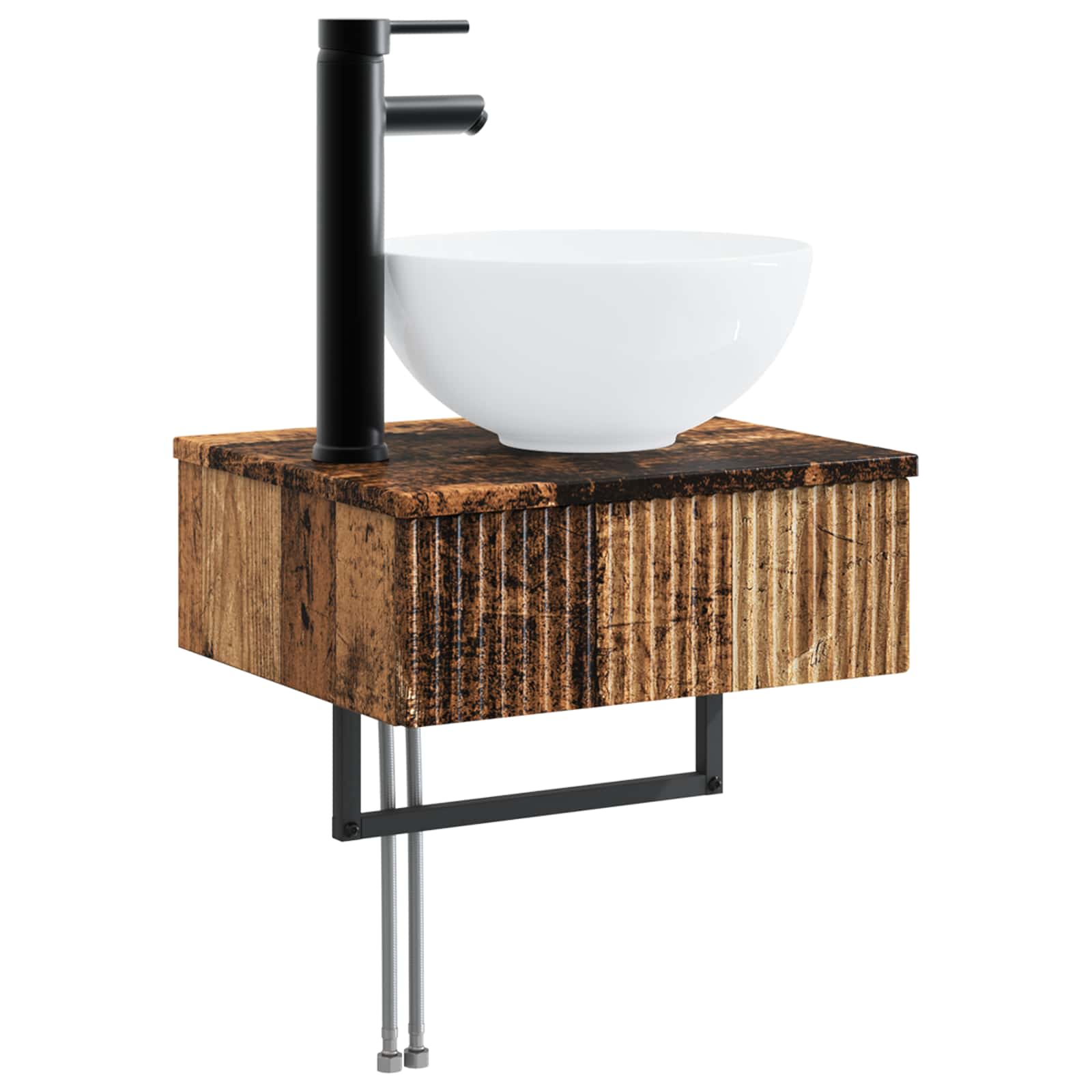 Lavabo da Parete Legno antico 40 x 35 x 39 cm | homemem39