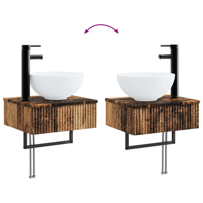 Lavabo da Parete Legno antico 40 x 35 x 39 cm | homemem39