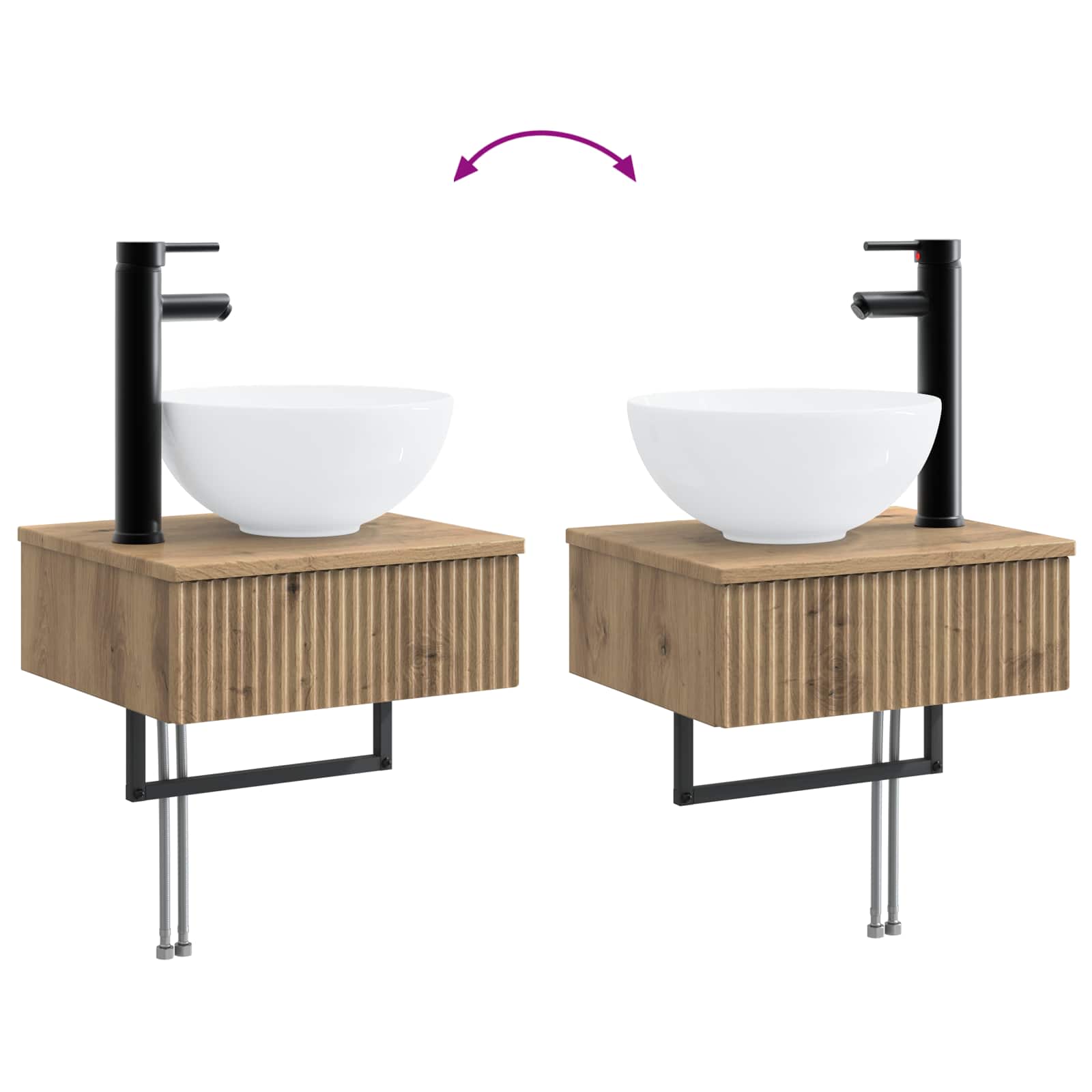 Lavabo da Parete Rovere Artigianale 40 x 35 x 39 cm | homemem39
