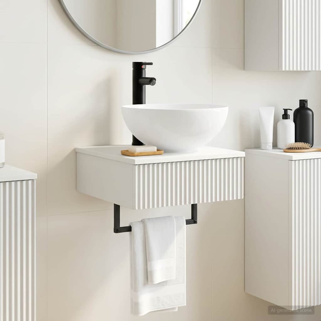 Lavabo da Parete Bianco 40 x 41 x 40,5 cm Legno ingegnerizzato | homemem39
