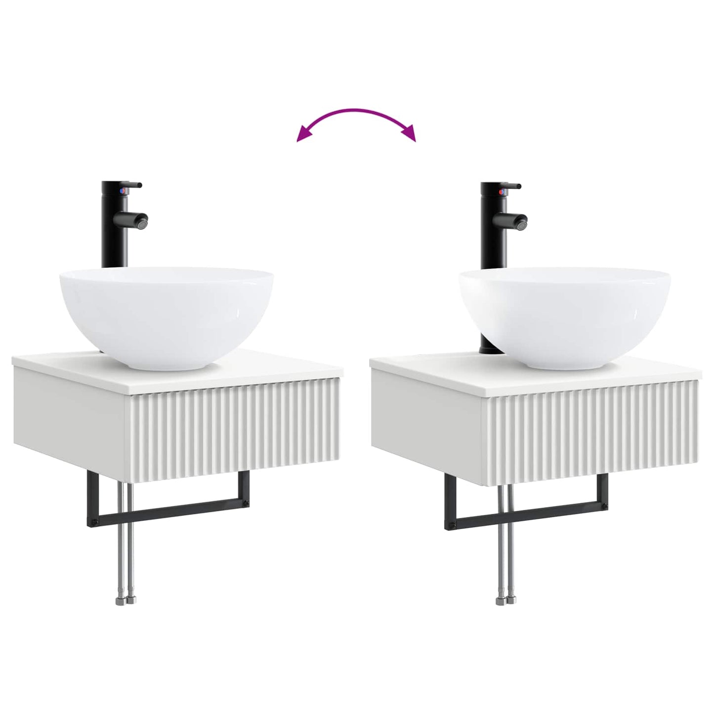 Lavabo da Parete Bianco 40 x 41 x 40,5 cm Legno ingegnerizzato | homemem39