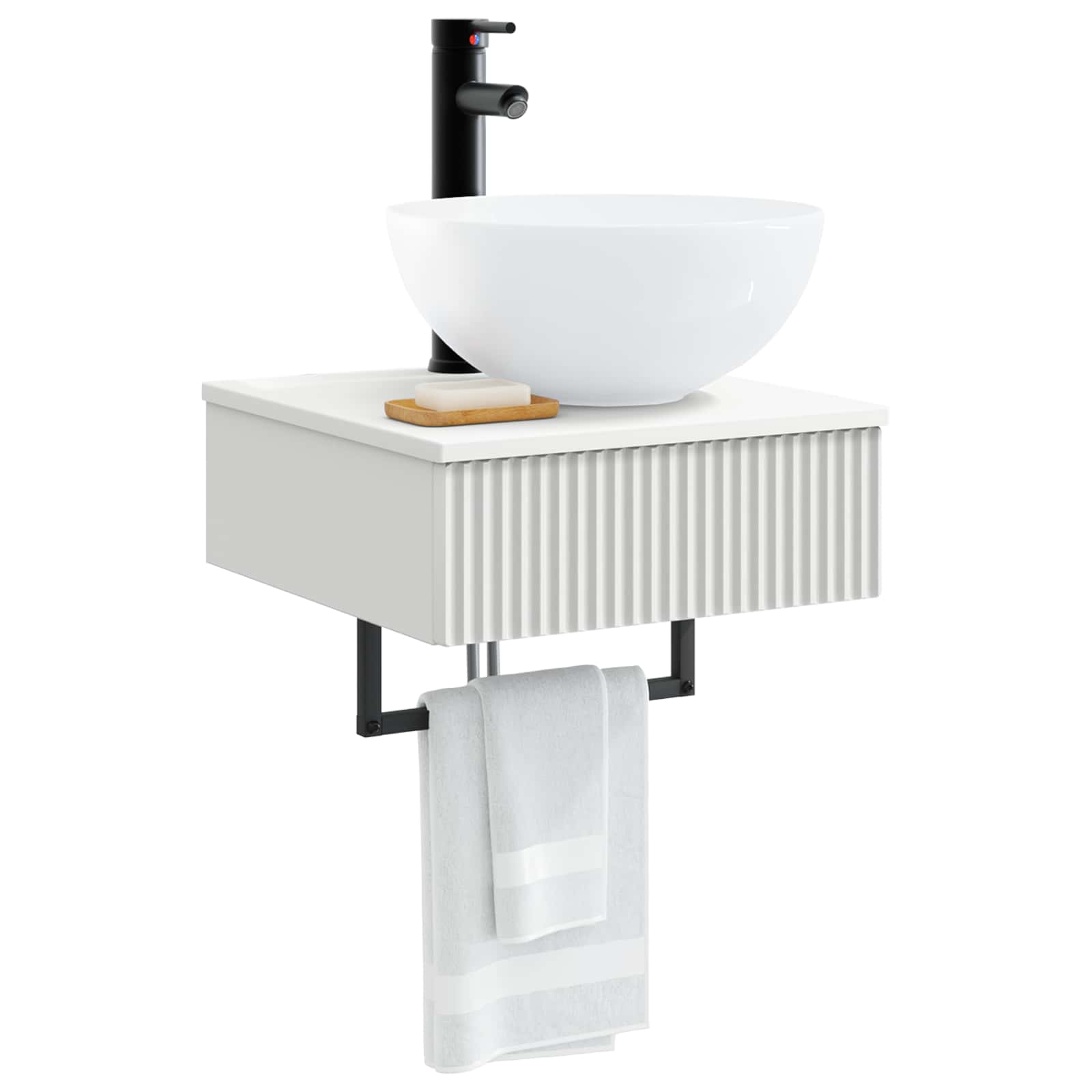 Lavabo da Parete Bianco 40 x 41 x 40,5 cm Legno ingegnerizzato | homemem39