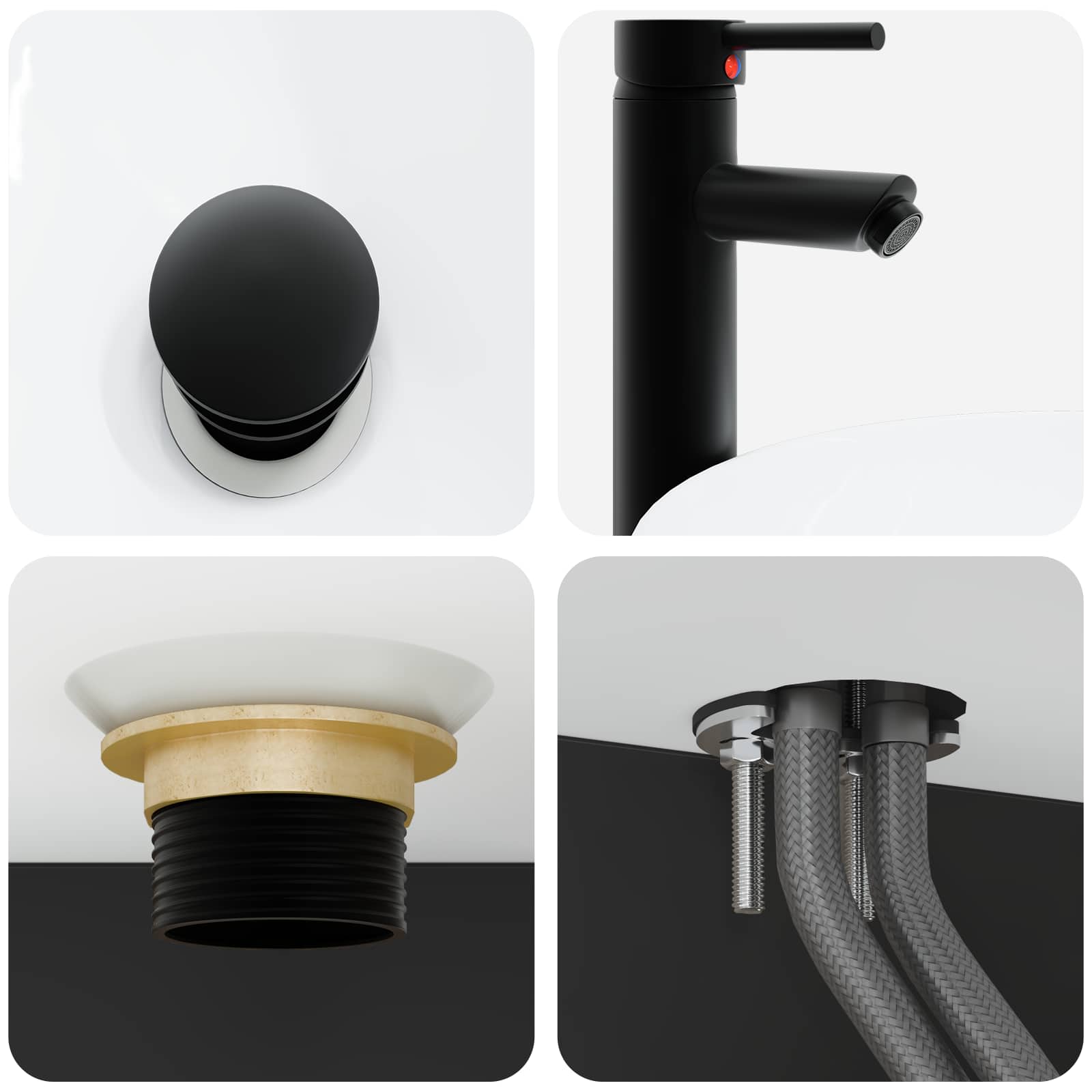 Lavabo da Parete Nero 40 x 41 x 40,5 cm Legno ingegnerizzato | homemem39