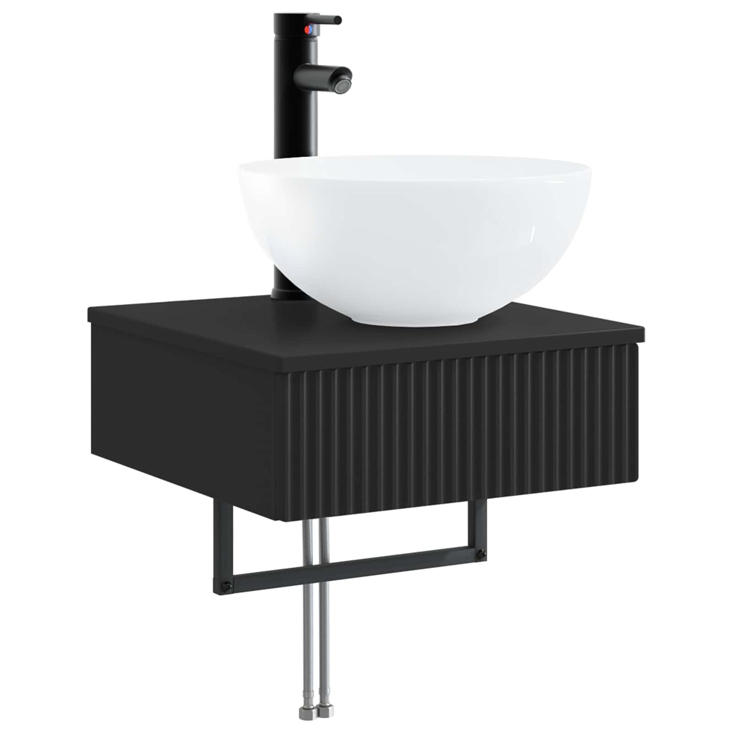 Lavabo da Parete Nero 40 x 41 x 40,5 cm Legno ingegnerizzato | homemem39