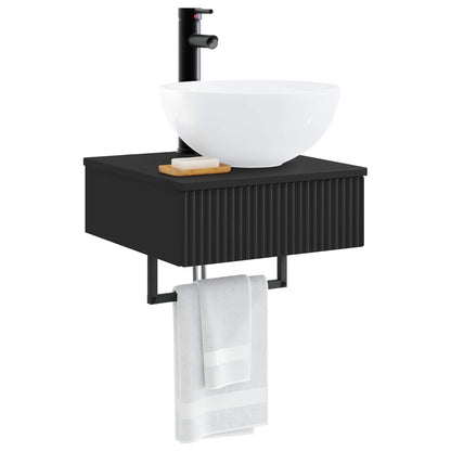 Lavabo da Parete Nero 40 x 41 x 40,5 cm Legno ingegnerizzato | homemem39