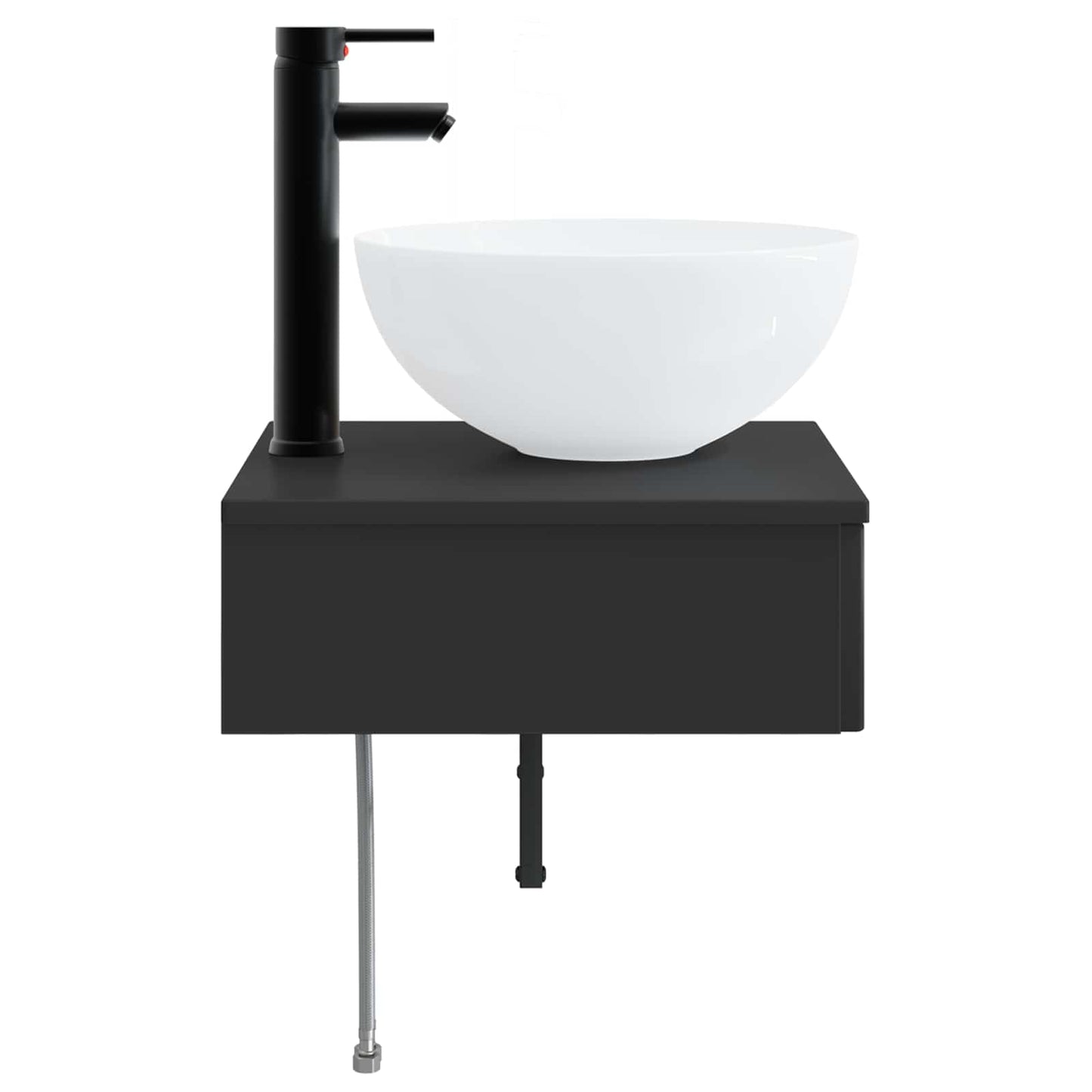 Lavabo da Parete Nero 40 x 41 x 40,5 cm Legno ingegnerizzato | homemem39
