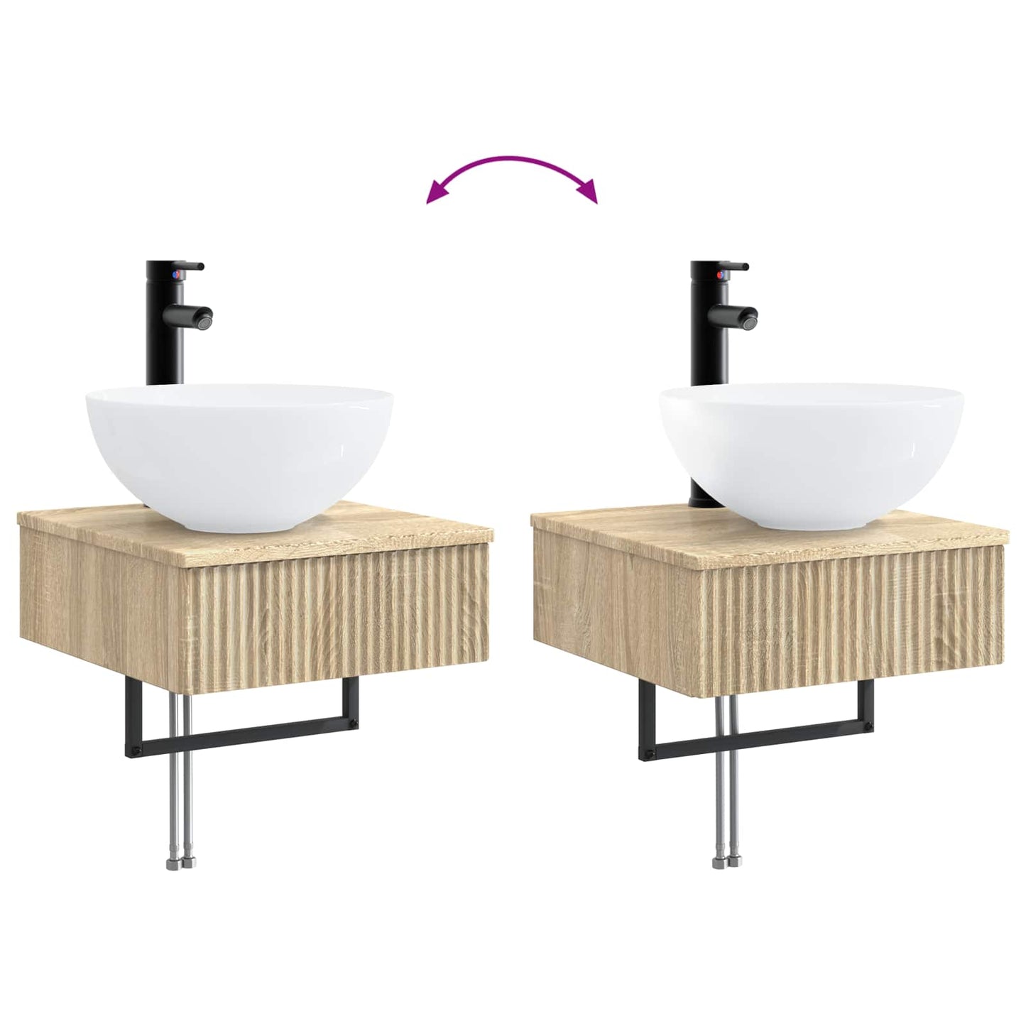 Lavabo da Parete Rovere Sonoma 40 x 41 x 40,5 cm | homemem39