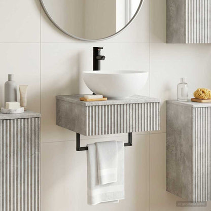 Lavabo da Parete Grigio Cemento 40 x 41 x 40,5 cm | homemem39