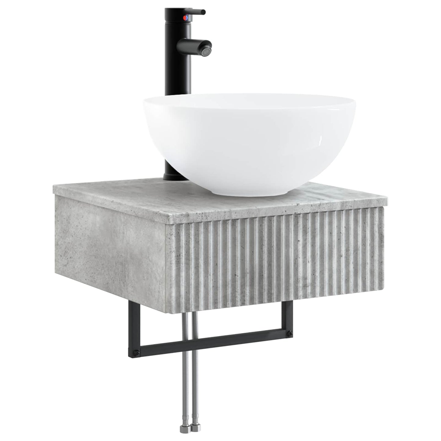Lavabo da Parete Grigio Cemento 40 x 41 x 40,5 cm | homemem39