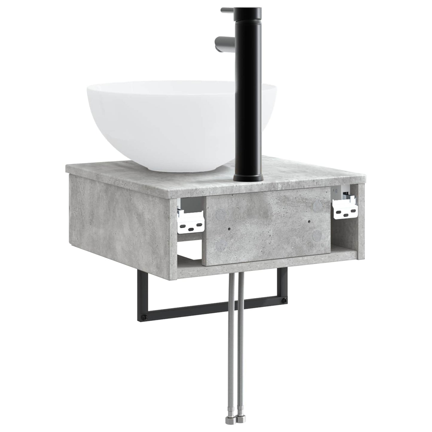 Lavabo da Parete Grigio Cemento 40 x 41 x 40,5 cm | homemem39