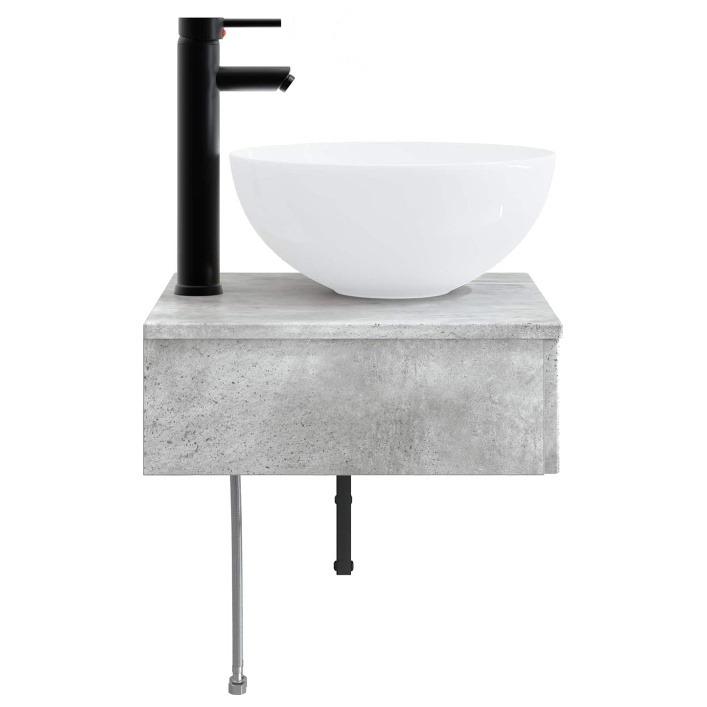 Lavabo da Parete Grigio Cemento 40 x 41 x 40,5 cm | homemem39
