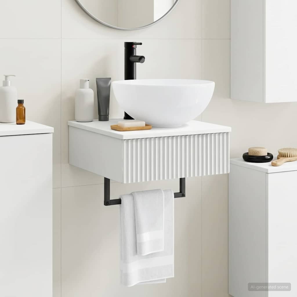 Lavabo da Parete Bianco Lucido 40 x 41 x 40,5 cm | homemem39