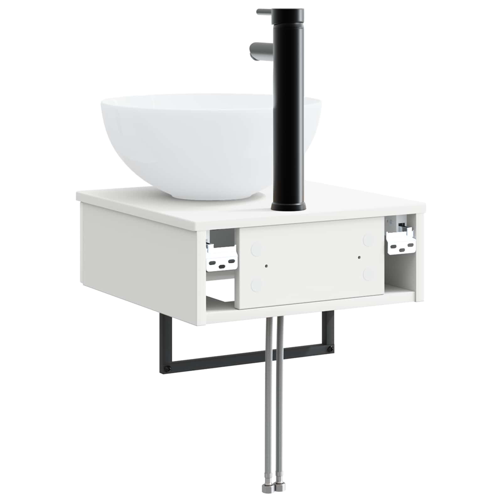 Lavabo da Parete Bianco Lucido 40 x 41 x 40,5 cm | homemem39