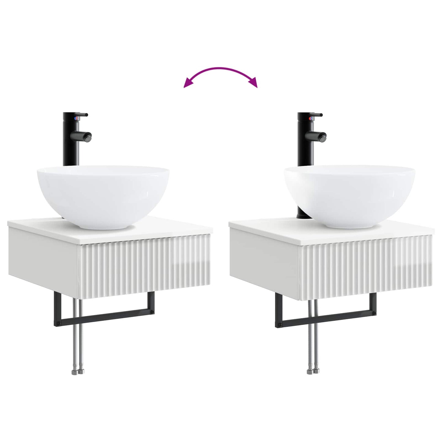 Lavabo da Parete Bianco Lucido 40 x 41 x 40,5 cm | homemem39