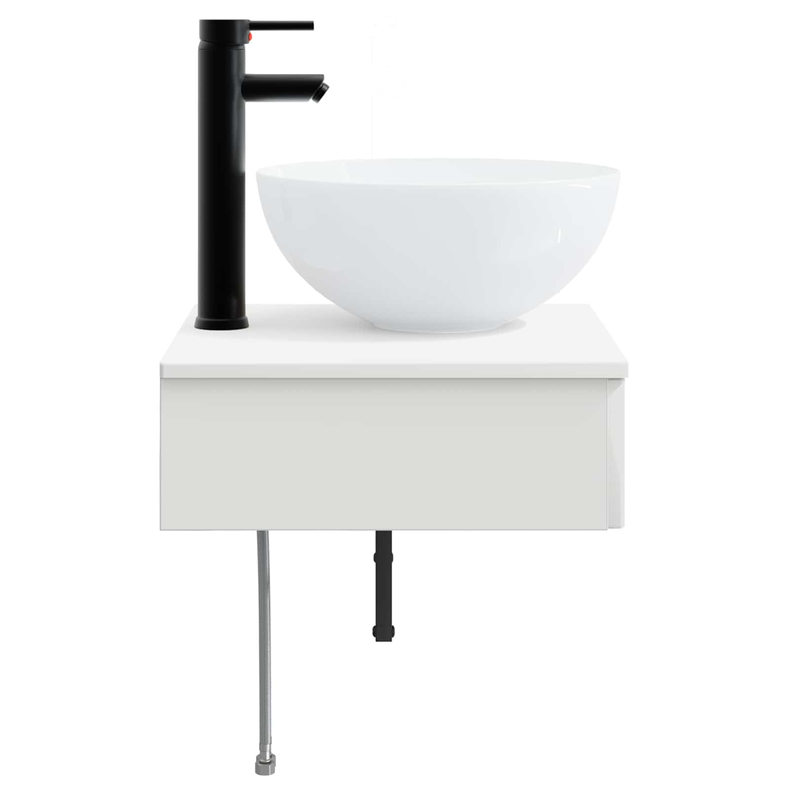 Lavabo da Parete Bianco Lucido 40 x 41 x 40,5 cm | homemem39