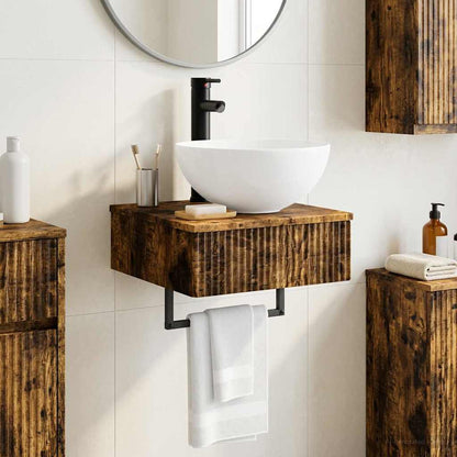 Lavabo da Parete Rovere Fumo 40 x 41 x 40,5 cm | homemem39
