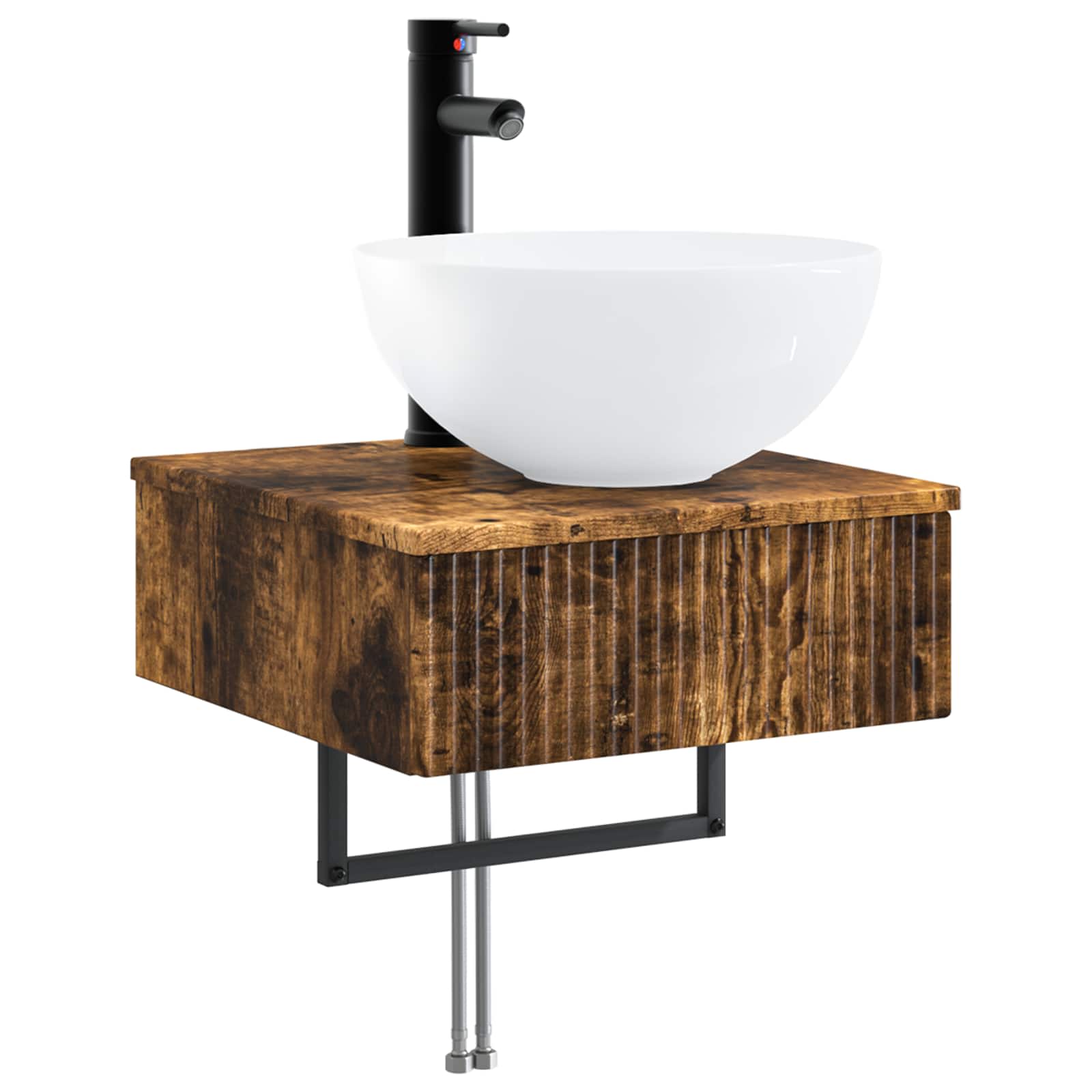 Lavabo da Parete Rovere Fumo 40 x 41 x 40,5 cm | homemem39