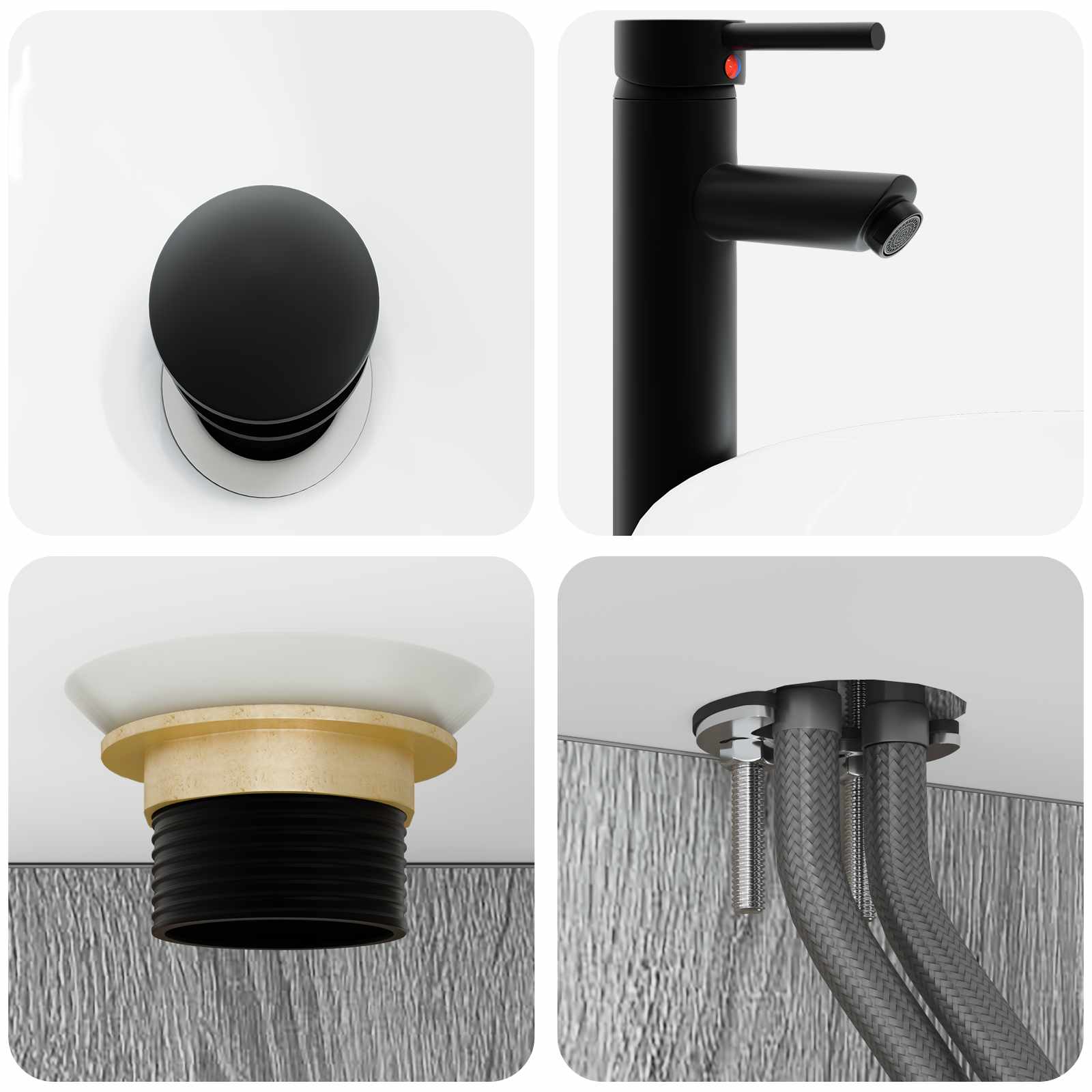 Lavabo da Parete Sonoma grigio 40 x 41 x 40,5 cm | homemem39