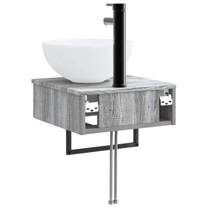 Lavabo da Parete Sonoma grigio 40 x 41 x 40,5 cm | homemem39