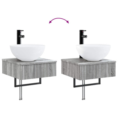 Lavabo da Parete Sonoma grigio 40 x 41 x 40,5 cm | homemem39