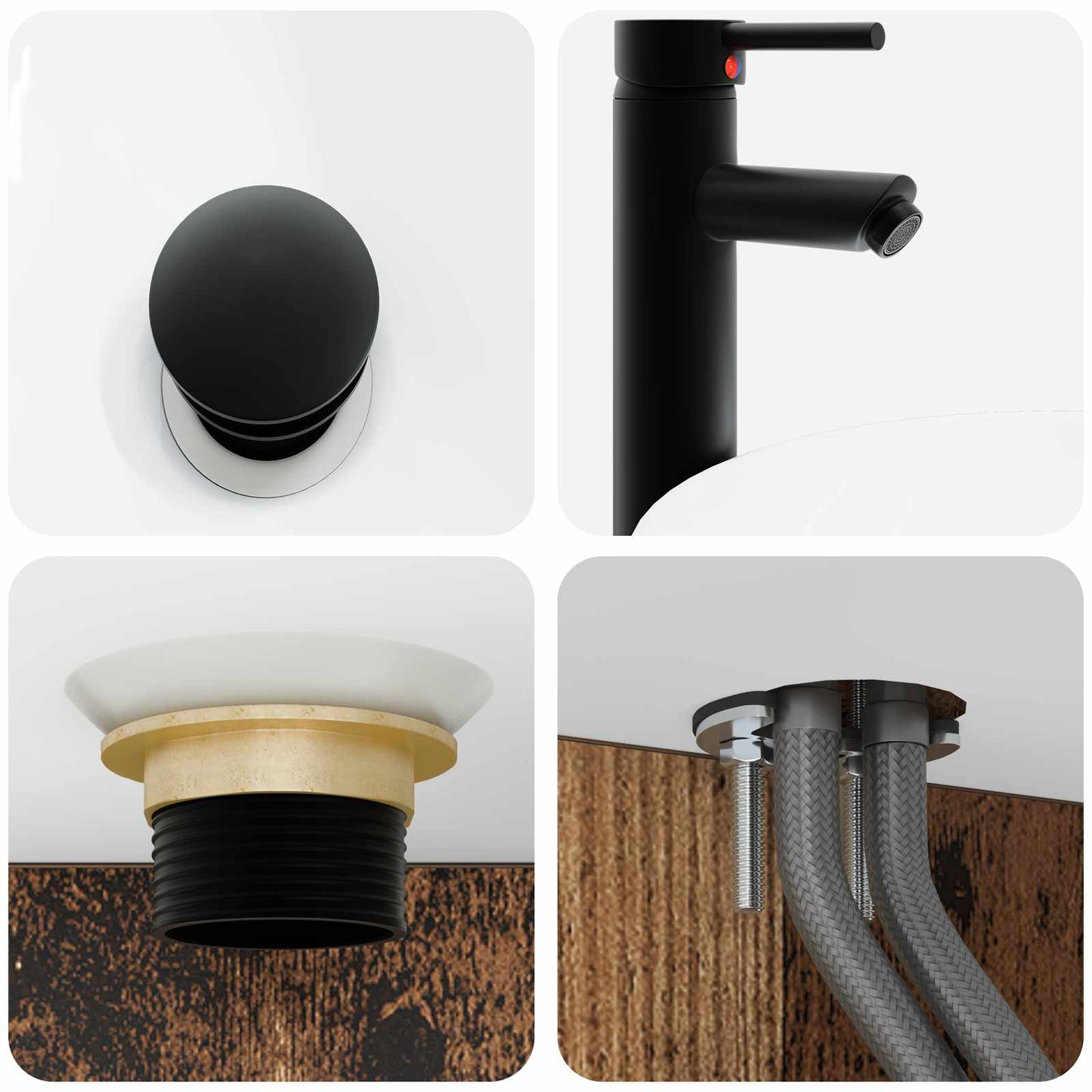 Lavabo da Parete Legno antico 40 x 41 x 40,5 cm | homemem39