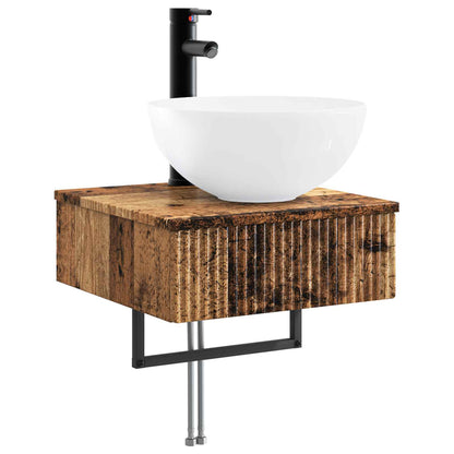 Lavabo da Parete Legno antico 40 x 41 x 40,5 cm | homemem39