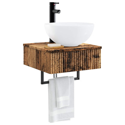 Lavabo da Parete Legno antico 40 x 41 x 40,5 cm | homemem39