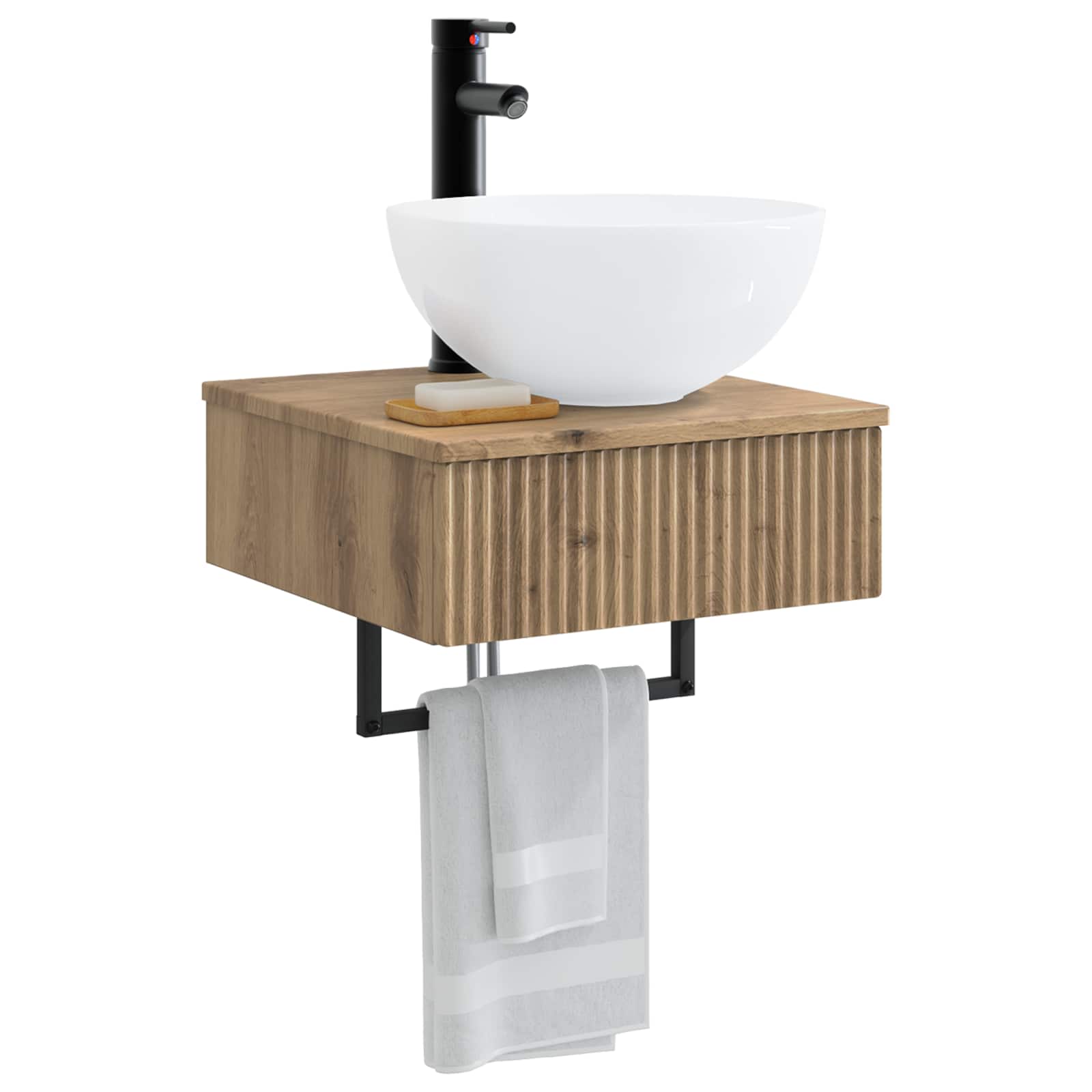 Lavabo da Parete Rovere Artigianale 40 x 41 x 40,5 cm | homemem39