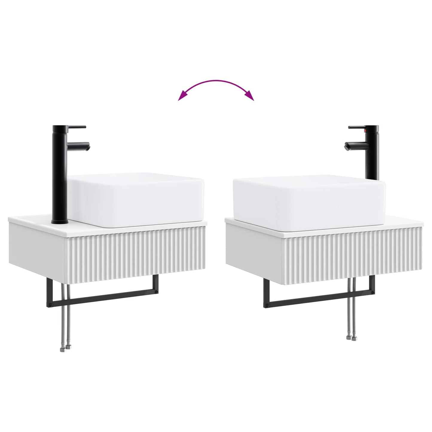 Lavabo da Parete Bianco 50 x 41 x 39 cm Legno ingegnerizzato | homemem39