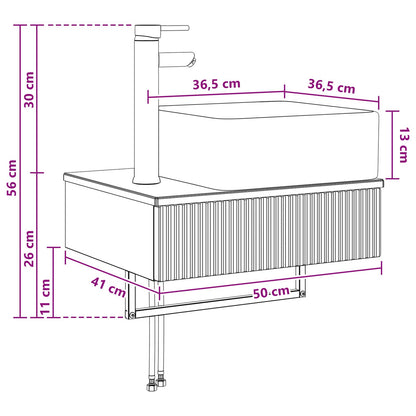 Lavabo da Parete Rovere Sonoma 50 x 41 x 39 cm | homemem39