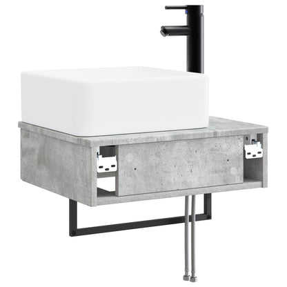 Lavabo da Parete Grigio Cemento 50 x 41 x 39 cm | homemem39