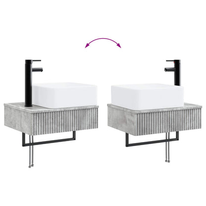 Lavabo da Parete Grigio Cemento 50 x 41 x 39 cm | homemem39