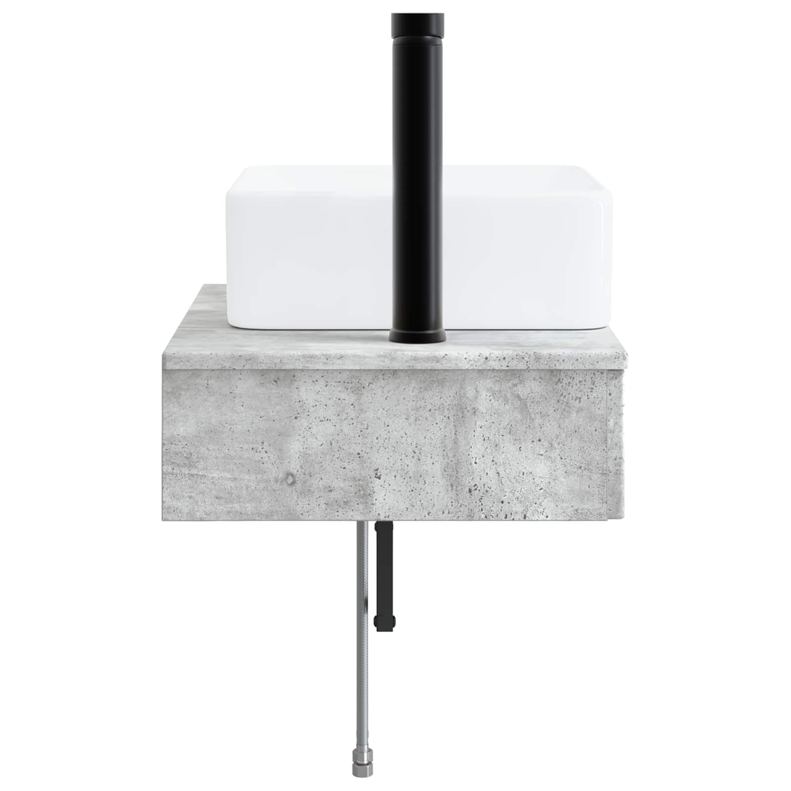 Lavabo da Parete Grigio Cemento 50 x 41 x 39 cm | homemem39