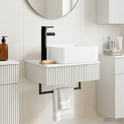 Lavabo da Parete Bianco Lucido 50 x 41 x 39 cm