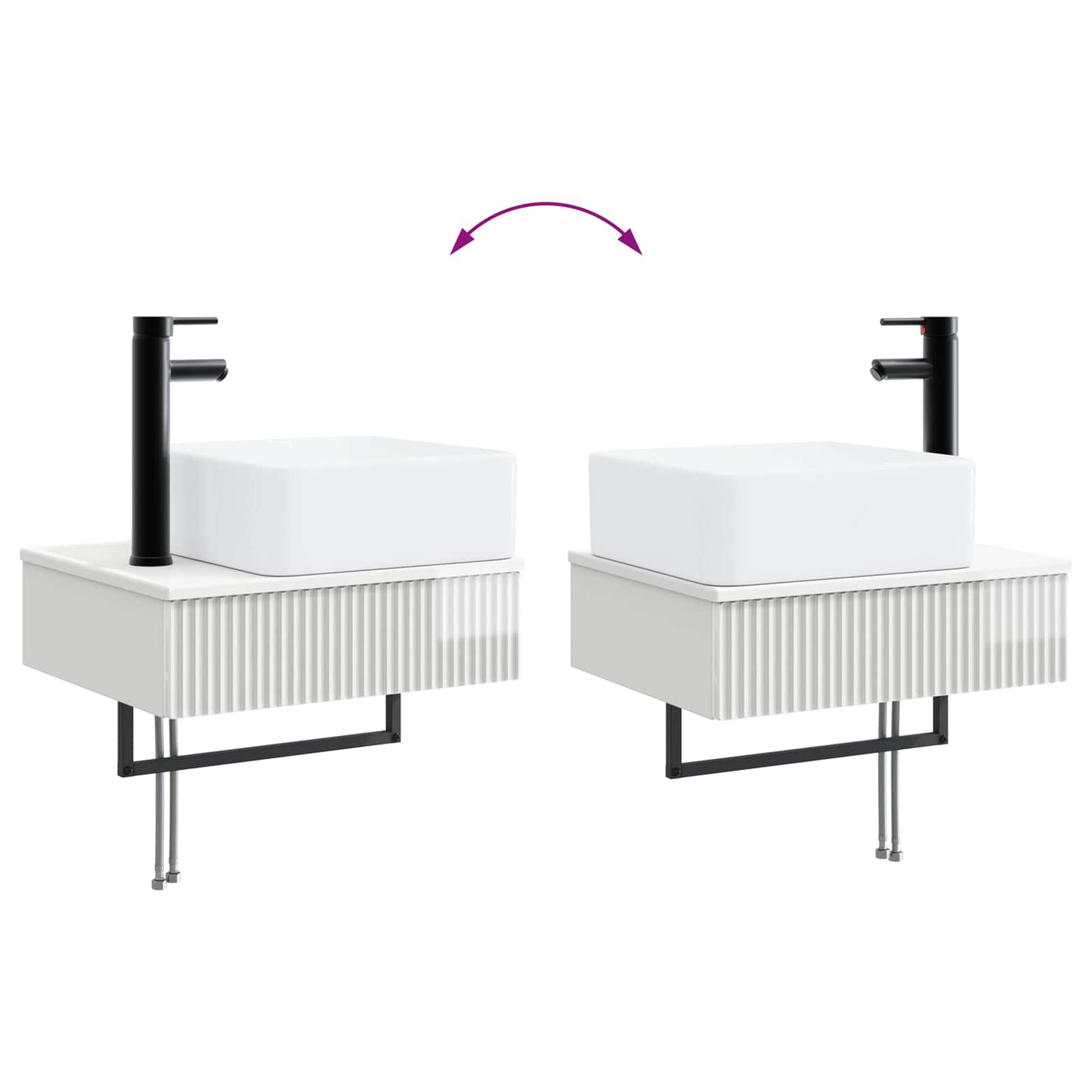 Lavabo da Parete Bianco Lucido 50 x 41 x 39 cm | homemem39