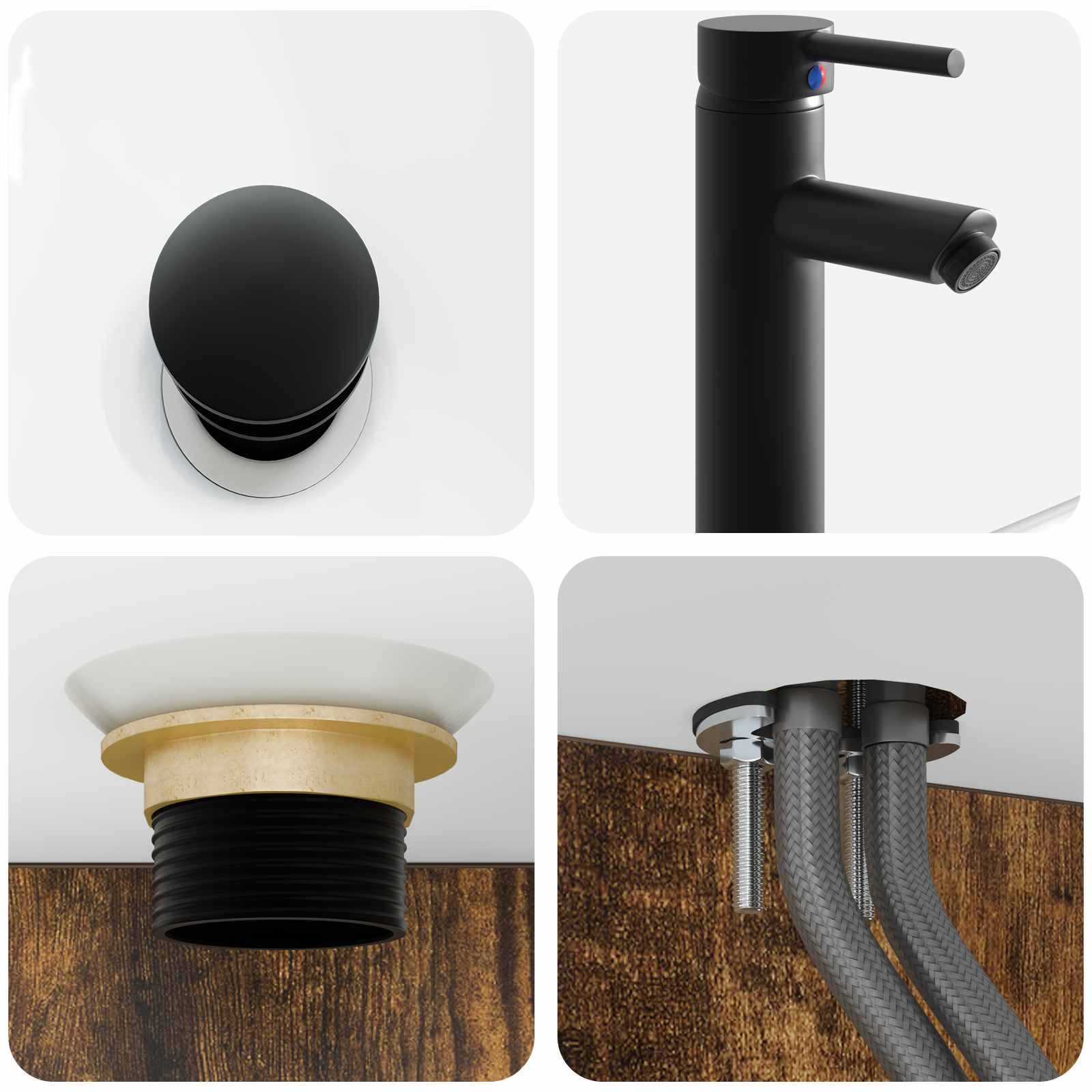Lavabo da Parete Rovere Fumo 50 x 41 x 39 cm | homemem39