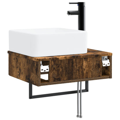 Lavabo da Parete Rovere Fumo 50 x 41 x 39 cm | homemem39