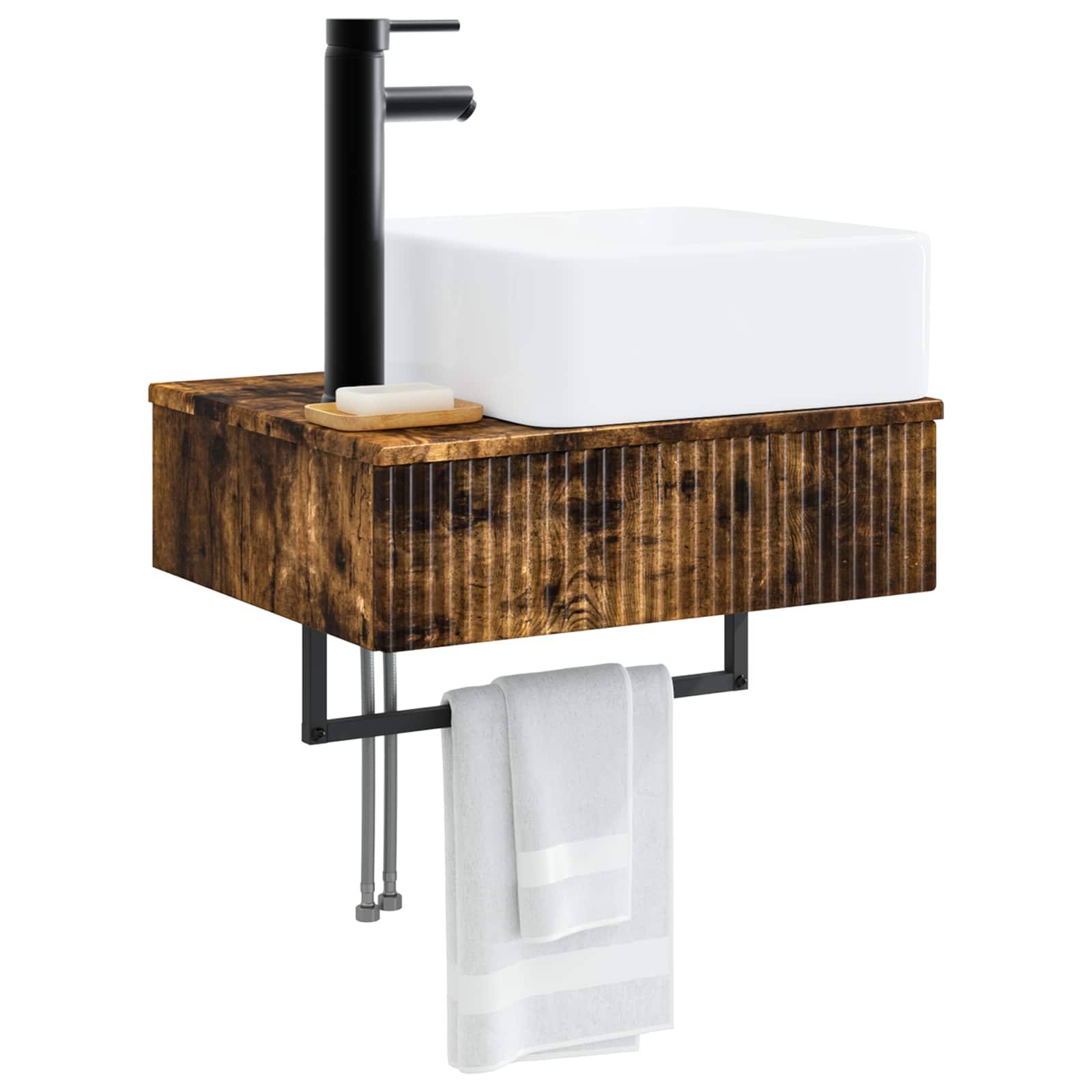 Lavabo da Parete Rovere Fumo 50 x 41 x 39 cm | homemem39