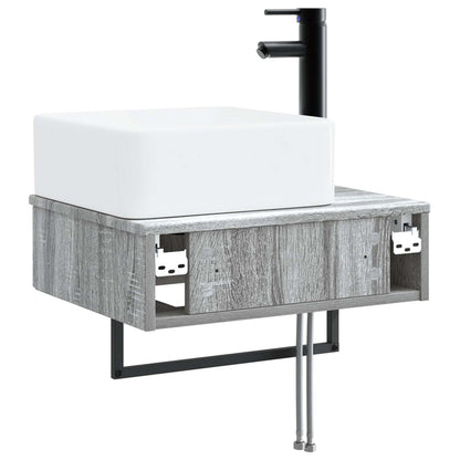 Lavabo da Parete Sonoma grigio 50 x 41 x 39 cm | homemem39