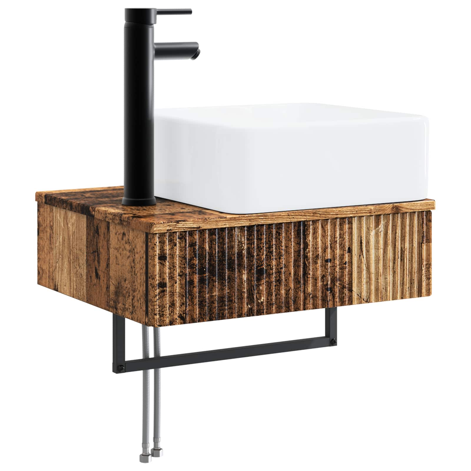 Lavabo da Parete Legno antico 50 x 41 x 39 cm | homemem39