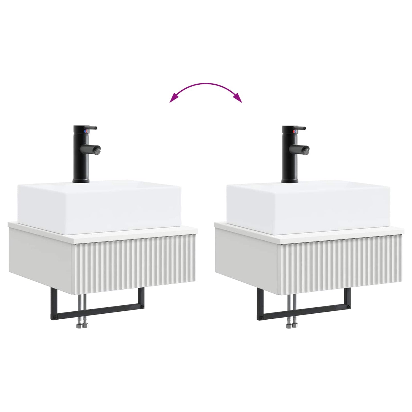 Lavabo da Parete Bianco 40 x 41 x 39 cm Legno ingegnerizzato | homemem39