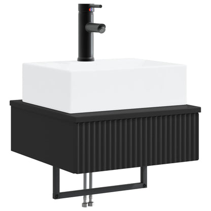 Lavabo da Parete Nero 40 x 41 x 39 cm Legno ingegnerizzato | homemem39