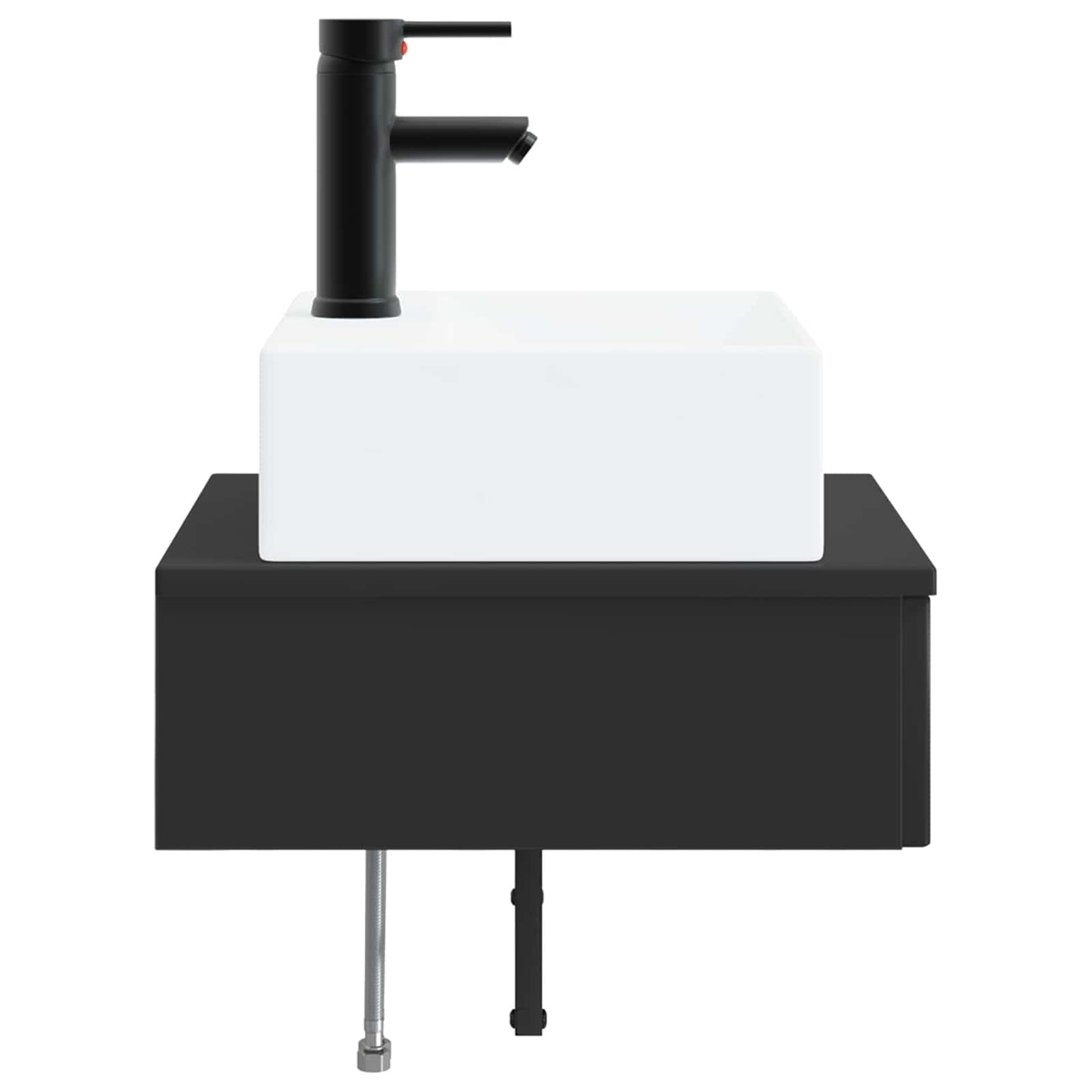 Lavabo da Parete Nero 40 x 41 x 39 cm Legno ingegnerizzato | homemem39