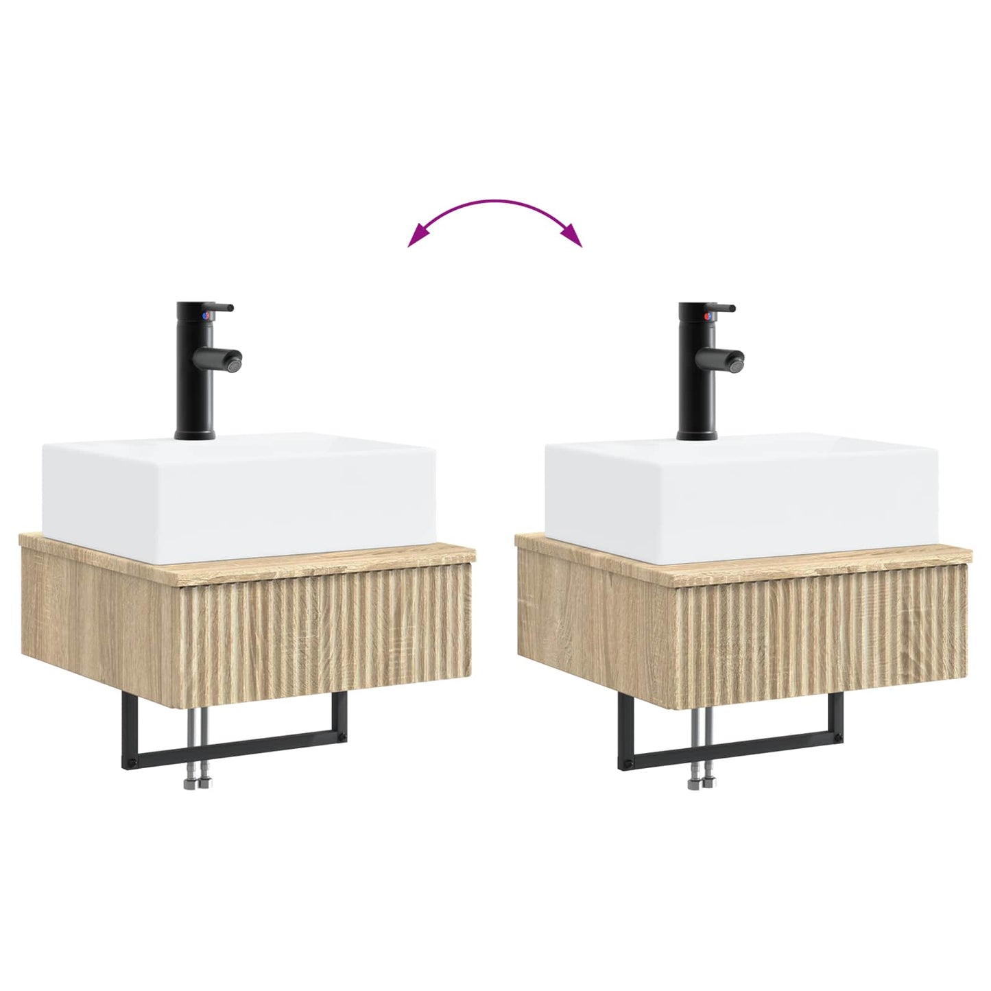 Lavabo da Parete Rovere Sonoma 40 x 41 x 39 cm | homemem39