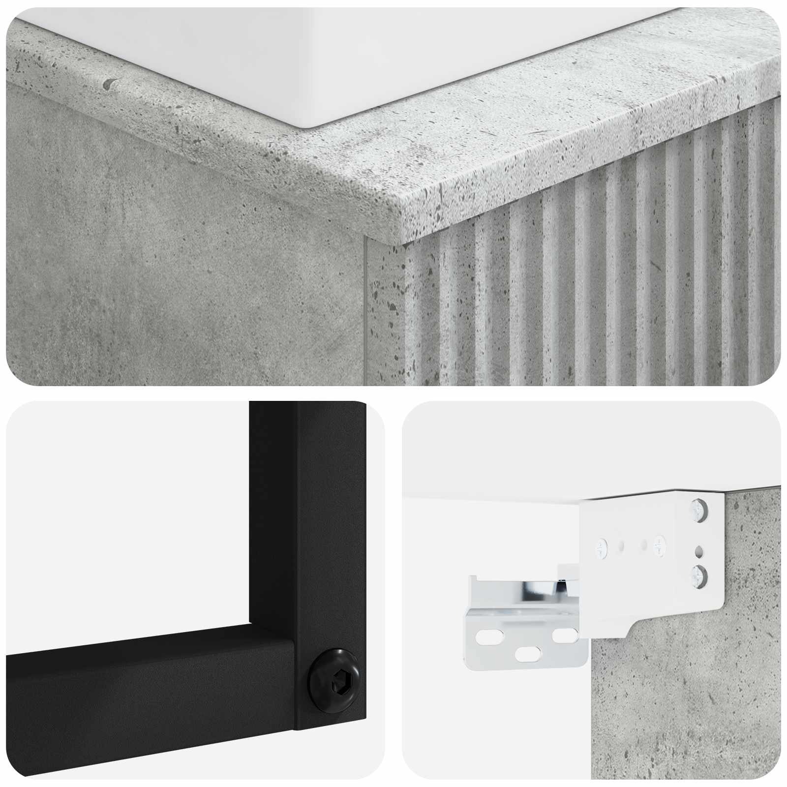 Lavabo da Parete Grigio Cemento 40 x 41 x 39 cm | homemem39