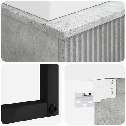 Lavabo da Parete Grigio Cemento 40 x 41 x 39 cm | homemem39