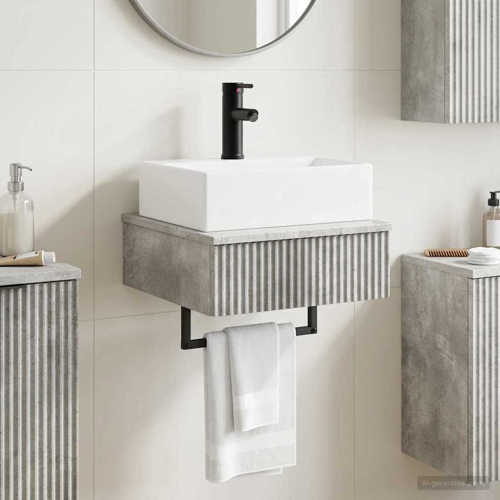 Lavabo da Parete Grigio Cemento 40 x 41 x 39 cm