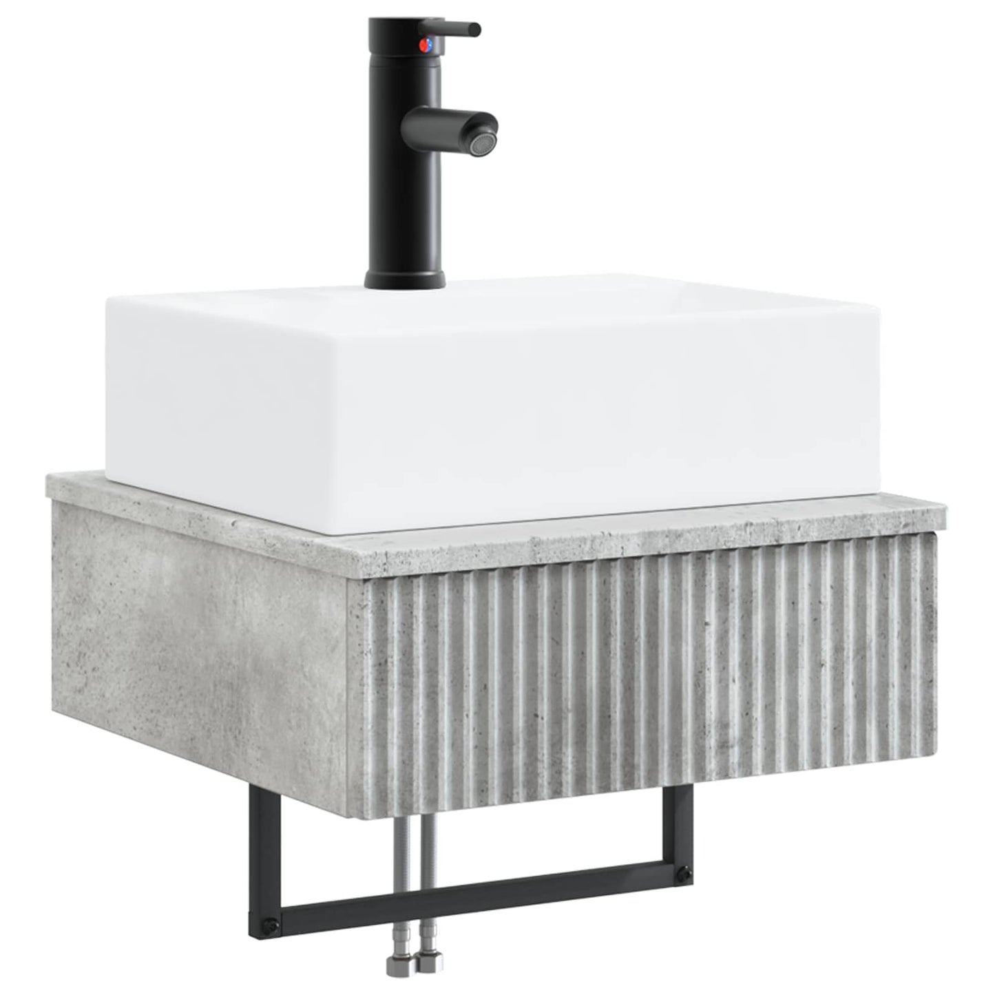 Lavabo da Parete Grigio Cemento 40 x 41 x 39 cm