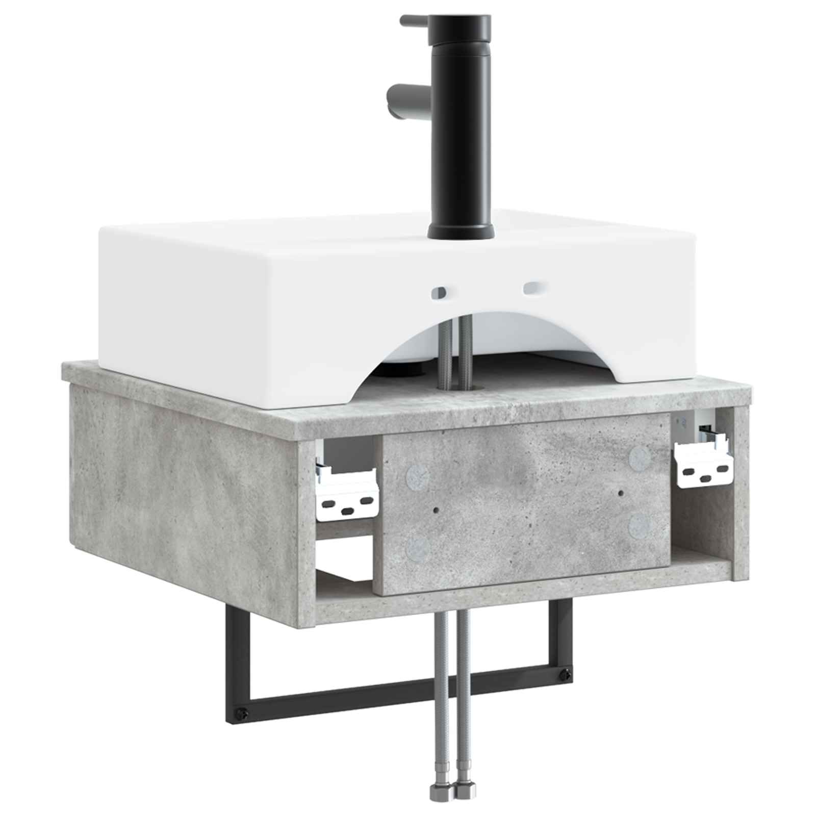 Lavabo da Parete Grigio Cemento 40 x 41 x 39 cm | homemem39